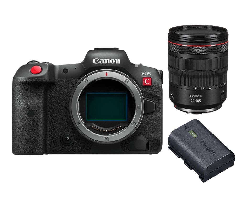 Canon EOS R5C Mirrorless Camera Kit with RF 24-105mm f/4L IS USM Lens and LP-E6NH Battery