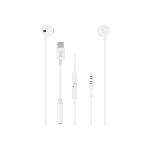 Auriculares T'nB SWEET con micrófono - jack de 3.5 mm, USB-C - blanco