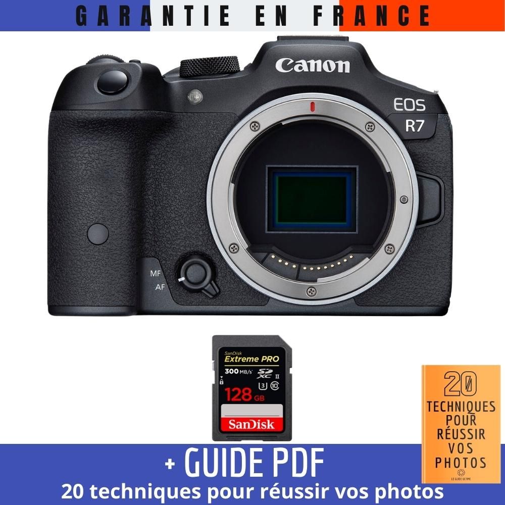 Canon EOS R7 + 1 SanDisk 128GB Extreme PRO UHS-II SDXC 300MB/s Memory Card + Guide: '20 Techniques to Succeed at Photography'
