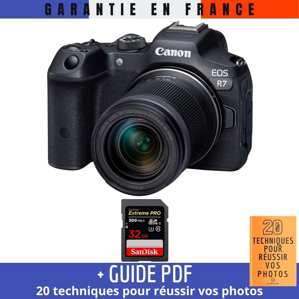 Canon EOS R7 + RF-S 18-150mm STM + 32GB SanDisk Extreme PRO UHS-II SDXC Card + '20 Techniques for Succeeding in Photography' Guide