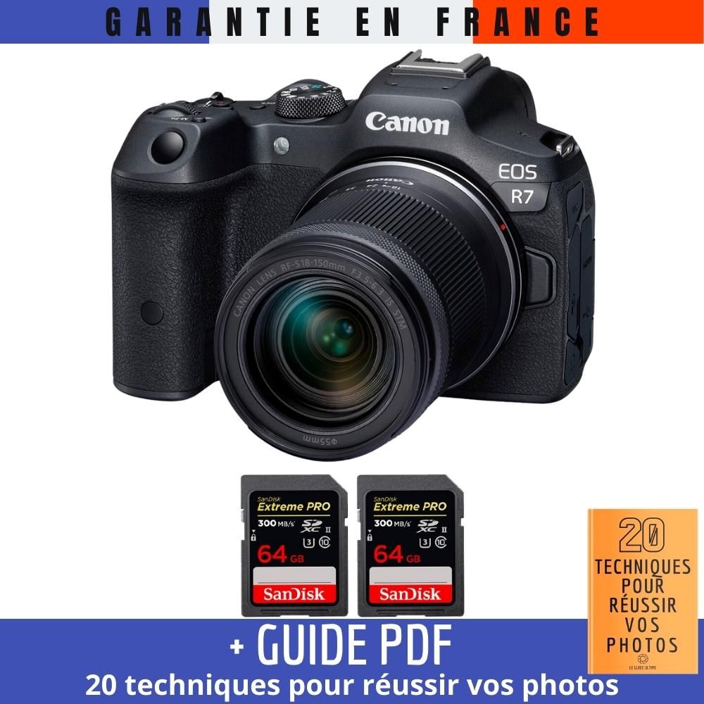 Canon EOS R7 + RF-S 18-150mm STM + 2 x 64 Go SanDisk Extreme PRO UHS-II SDXC 300 Mo/s
