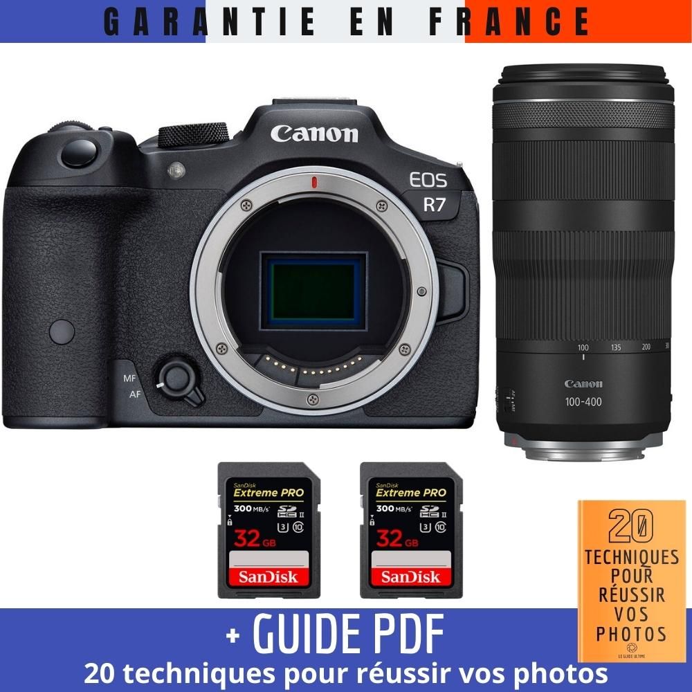 Canon EOS R7 + RF 100-400mm IS Lens + 2x 32GB SanDisk Extreme PRO UHS-II SDXC Memory Cards