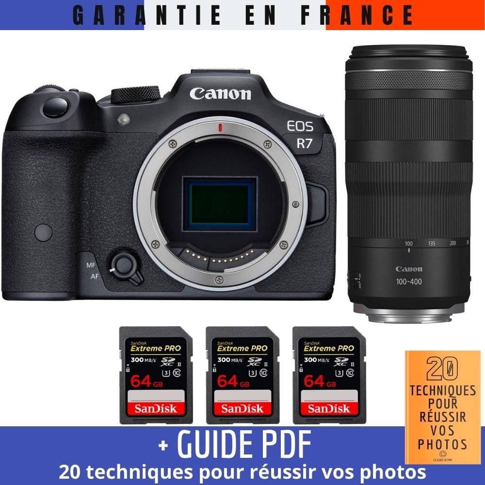Canon EOS R7 + RF 100-400mm IS + 3x 64GB SanDisk Extreme PRO UHS-II SDXC 300MB/s
