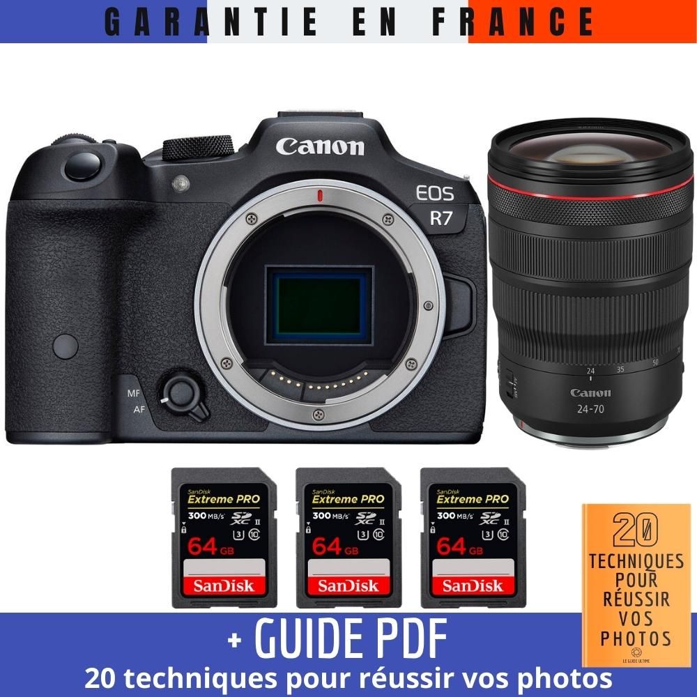 Canon EOS R7 + RF 24-70mm F2.8 L IS USM Lens + 3 SanDisk 64GB Extreme PRO UHS-II SDXC Cards