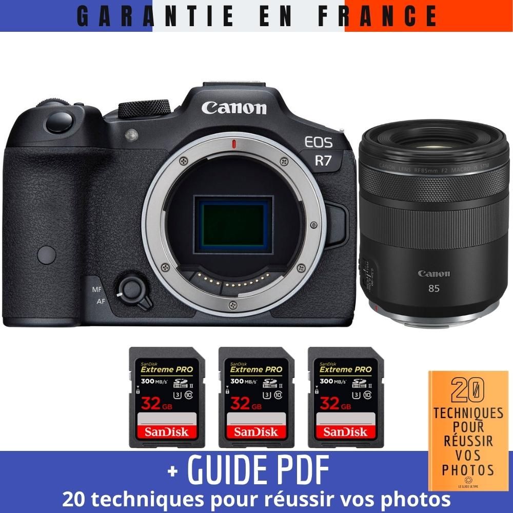 Canon EOS R7 + RF 85mm F2 Macro IS STM + 3 SanDisk 32GB Extreme PRO UHS-II SDXC 300MB/s