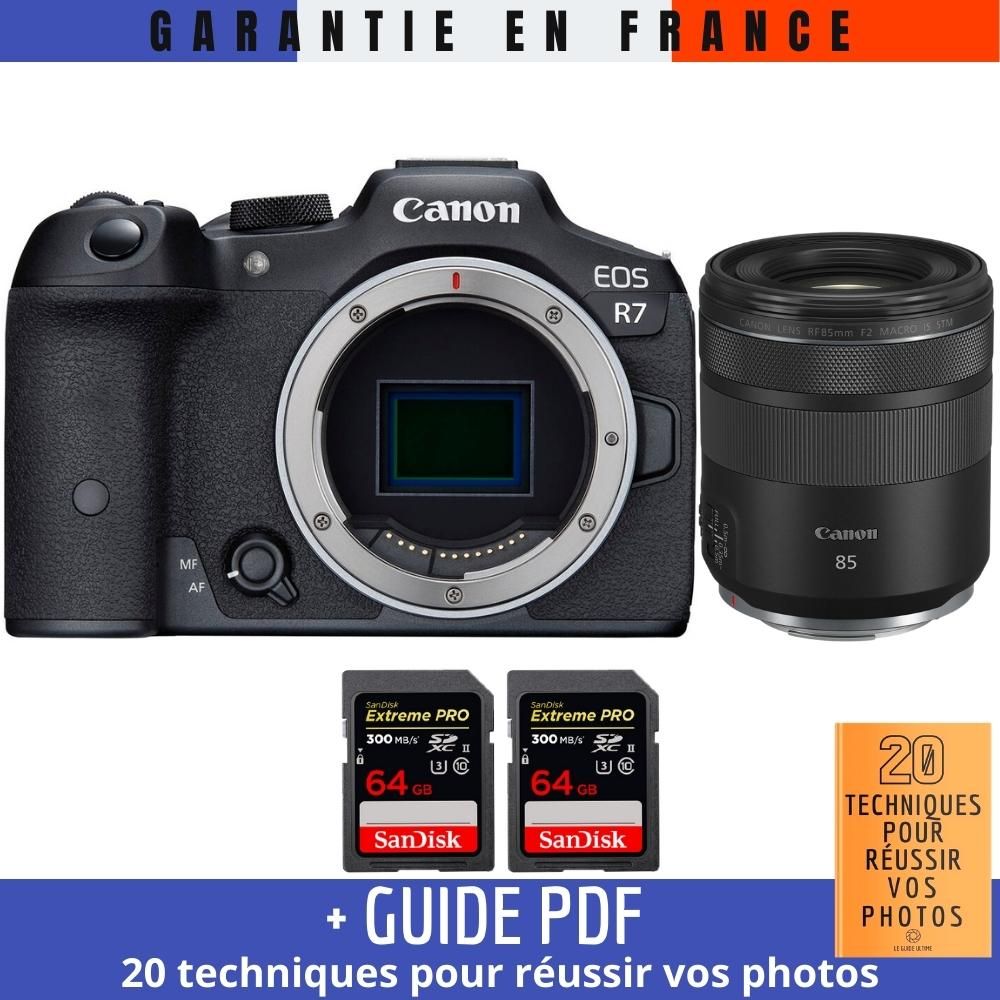 Canon EOS R7 + RF 85mm F2 Macro IS STM + 2x 64GB SanDisk Extreme PRO UHS-II SDXC Cards