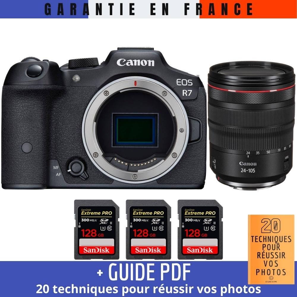 Canon EOS R7 + RF 24-105mm F4 L IS USM + 3 SanDisk 128GB Extreme PRO UHS-II SDXC 300MB/s