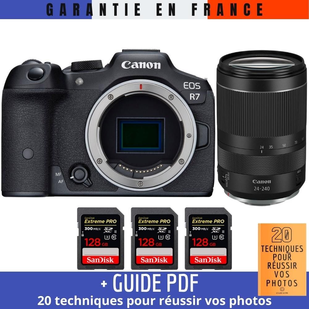 Canon EOS R7 + RF 24-240mm F4-6.3 IS USM + 3 SanDisk 128GB Extreme PRO UHS-II SDXC 300MB/s