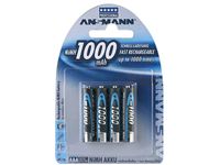 Ansmann Energy Micro Rechargeable AAA Batteries (4-Pack) - 1000mAh