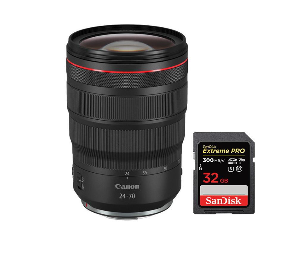 Canon RF 24-70mm f/2.8L IS USM Lens + SanDisk 32GB Extreme Pro SDHC USH-II 4K U3 300MB/s Card