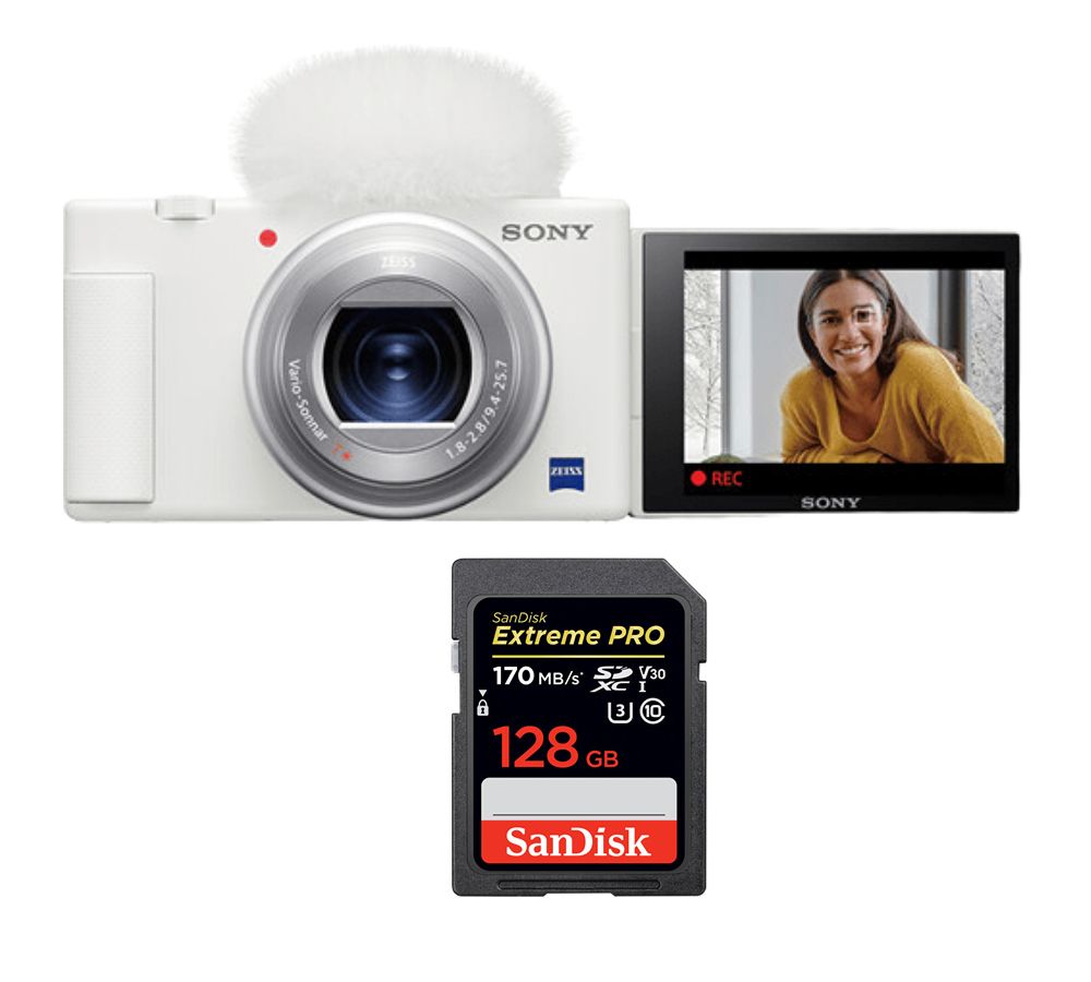 Cámara Sony ZV-1 + Tarjeta SanDisk 128GB Extreme Pro SDXC UHS-I U3 V30