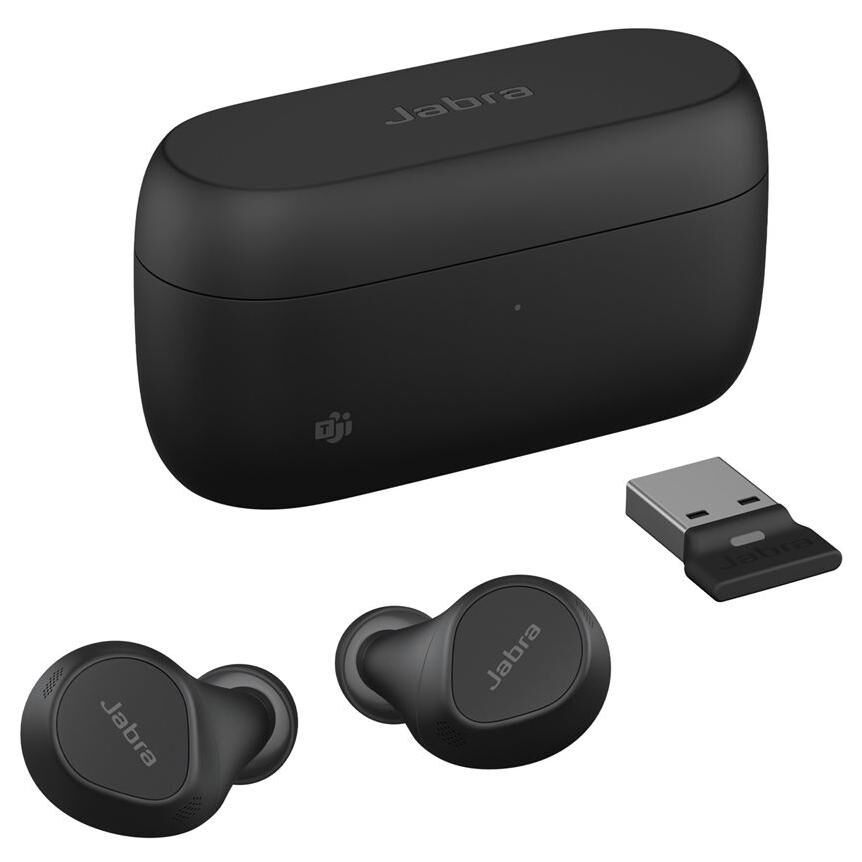Jabra Evolve2 Buds MS - Active Noise Cancelling Wireless Earbuds - Black