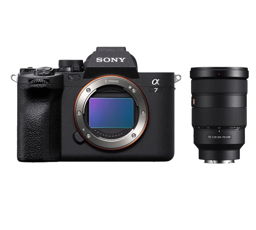 Sony Alpha A7 Mark IV con lente Sony FE 24-70mm f/2.8 GM