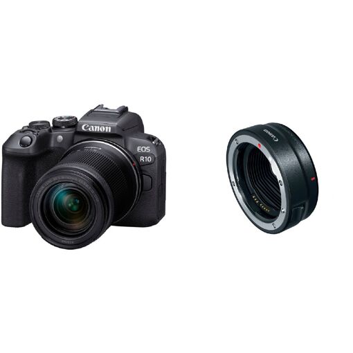 Canon EOS R10 + Lente 18-150mm f/3.5-6.3 IS STM + Adaptador EF a EOS R