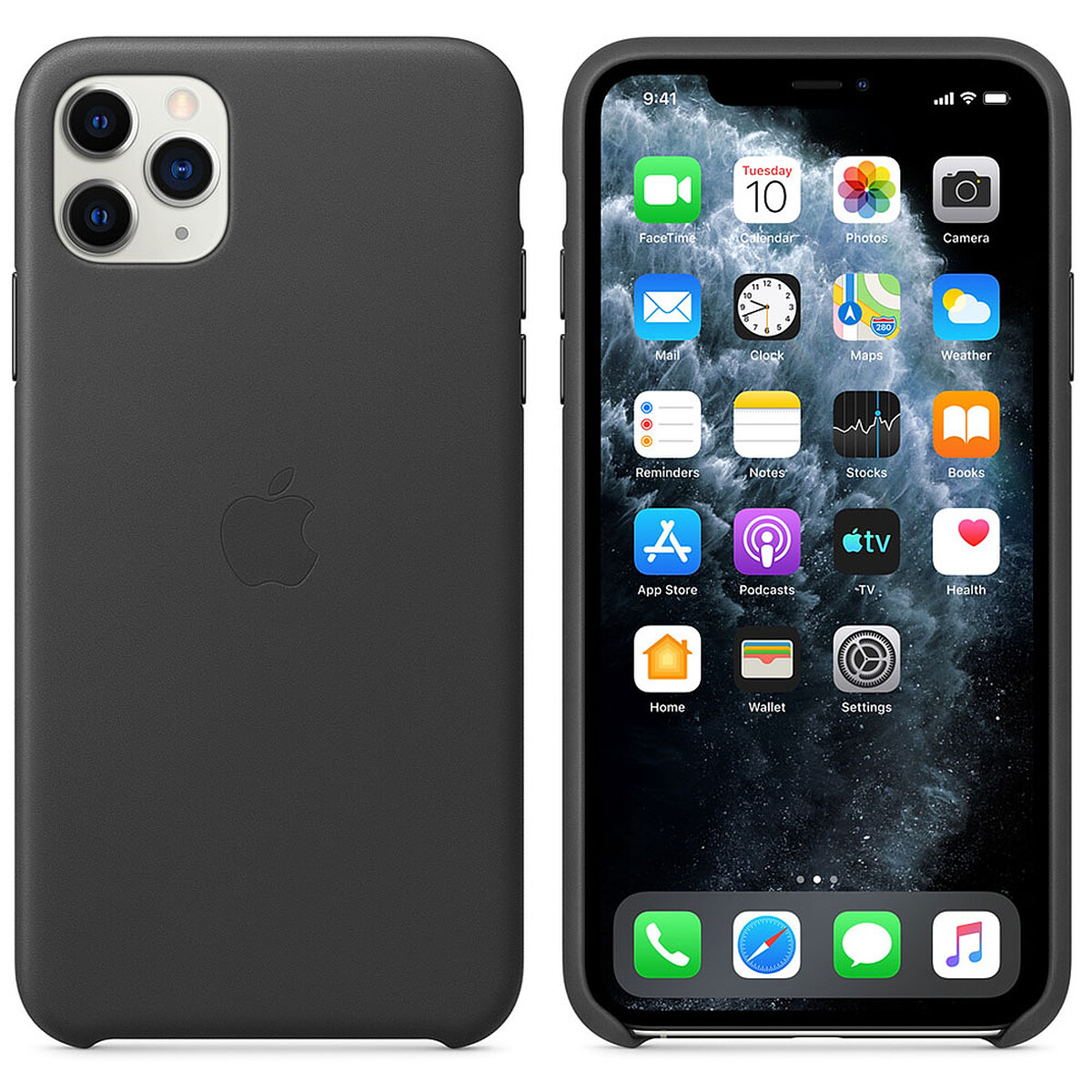Apple Coque en cuir Noir Apple iPhone 11 Pro Max