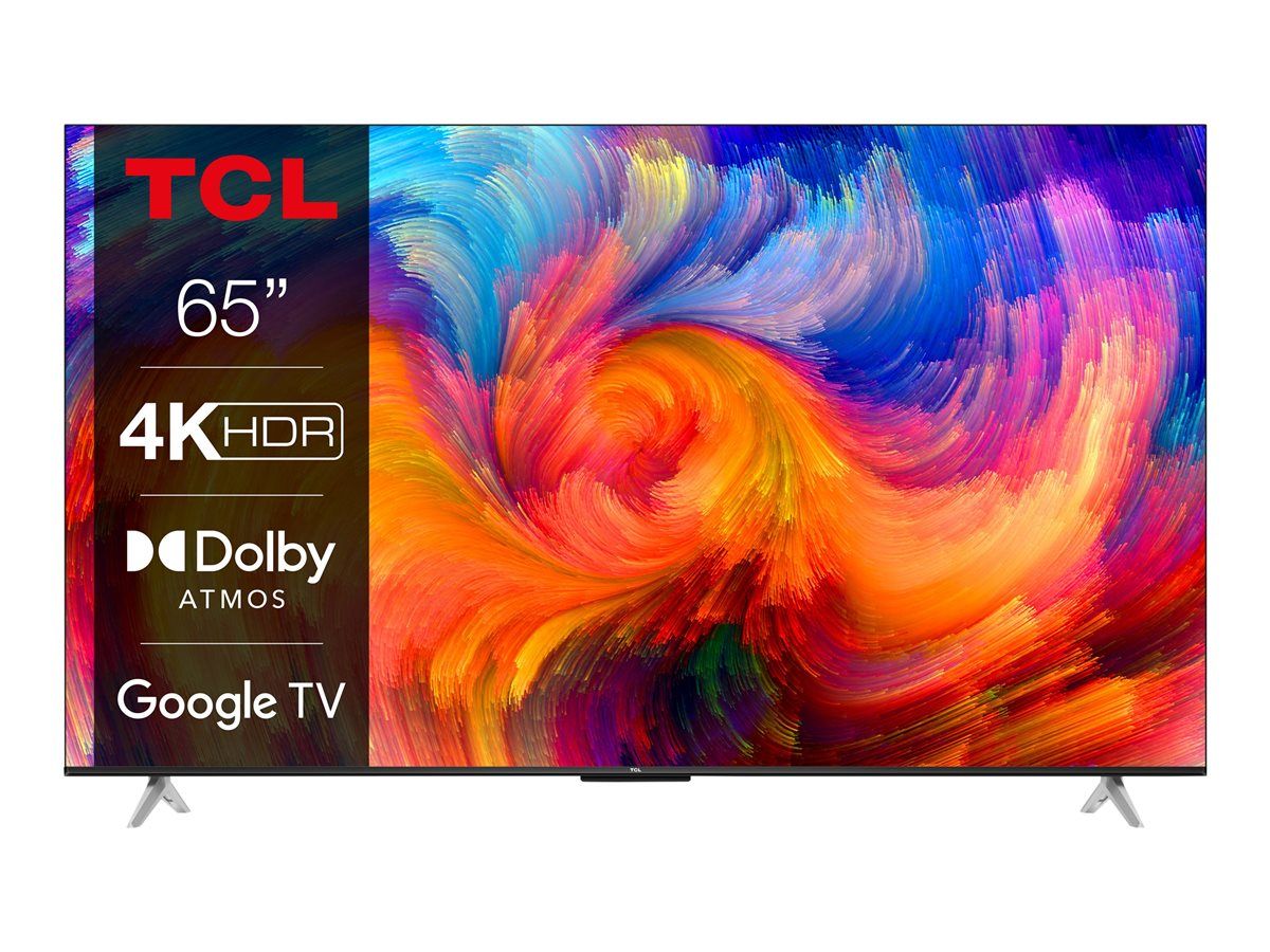 TCL 65P638 - 65-inch LED Smart TV with Google TV - 4K UHD (2160p) - HDR - Dark Silver