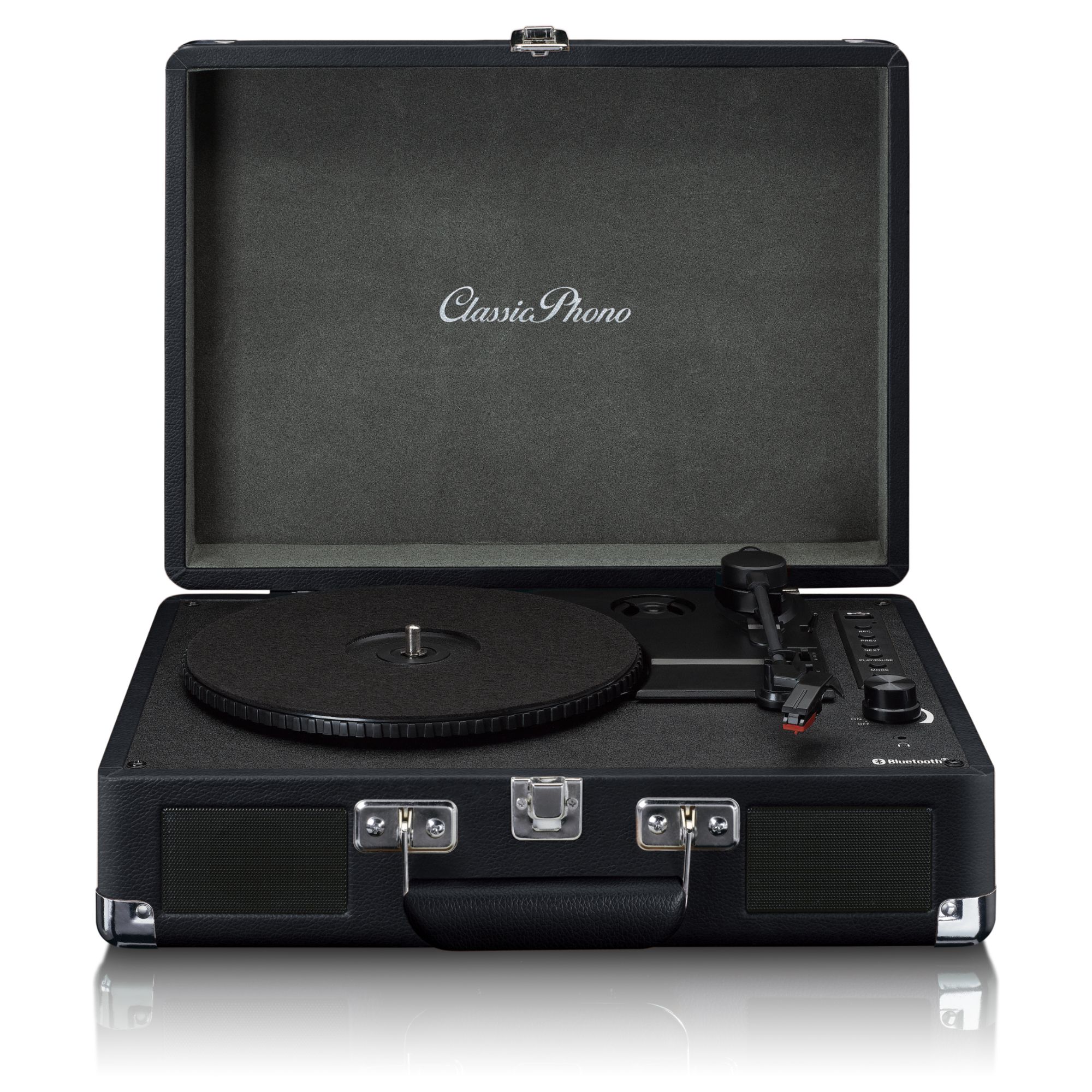 Reproductor de vinilo Bluetooth Lenco TT-115BK con altavoces integrados - Negro / Euro / Tipo C (CEE 7/16)