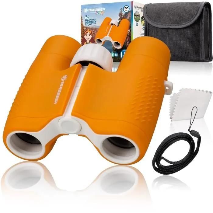 Bresser Junior 6x21 Binoculars for Kids, Orange