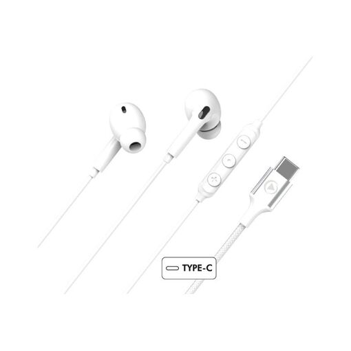 Auriculares Conectados BIGBEN con Micrófono - Blanco