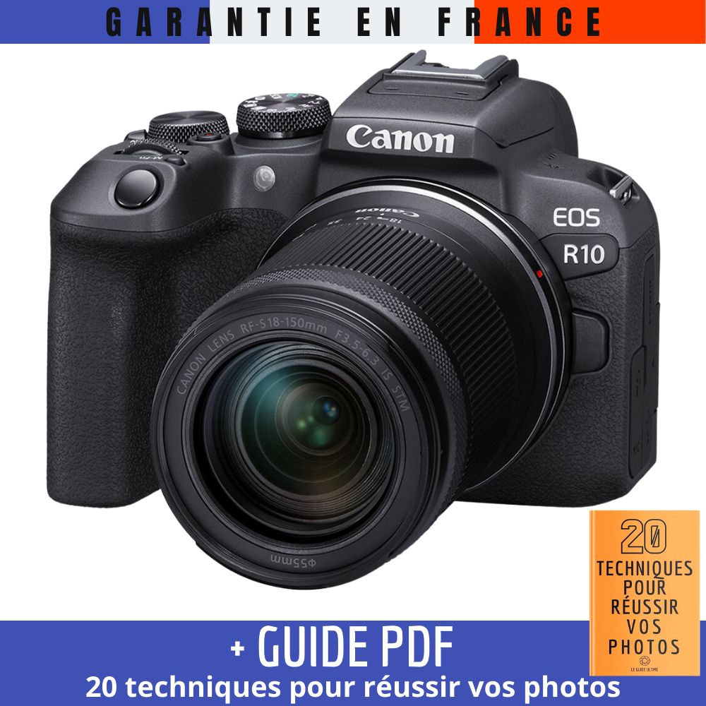 Canon EOS R10 + RF-S 18-150mm f/4.5-6.3 IS STM Camera Kit with '20 Techniques for Succeeding in Photos' Guide