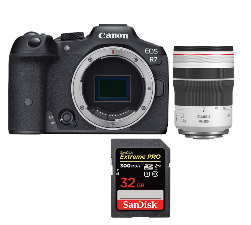 Canon EOS R7 + RF 70-200mm F4 L IS USM + SanDisk 32GB Extreme PRO UHS-II SDXC Card (300MB/s)