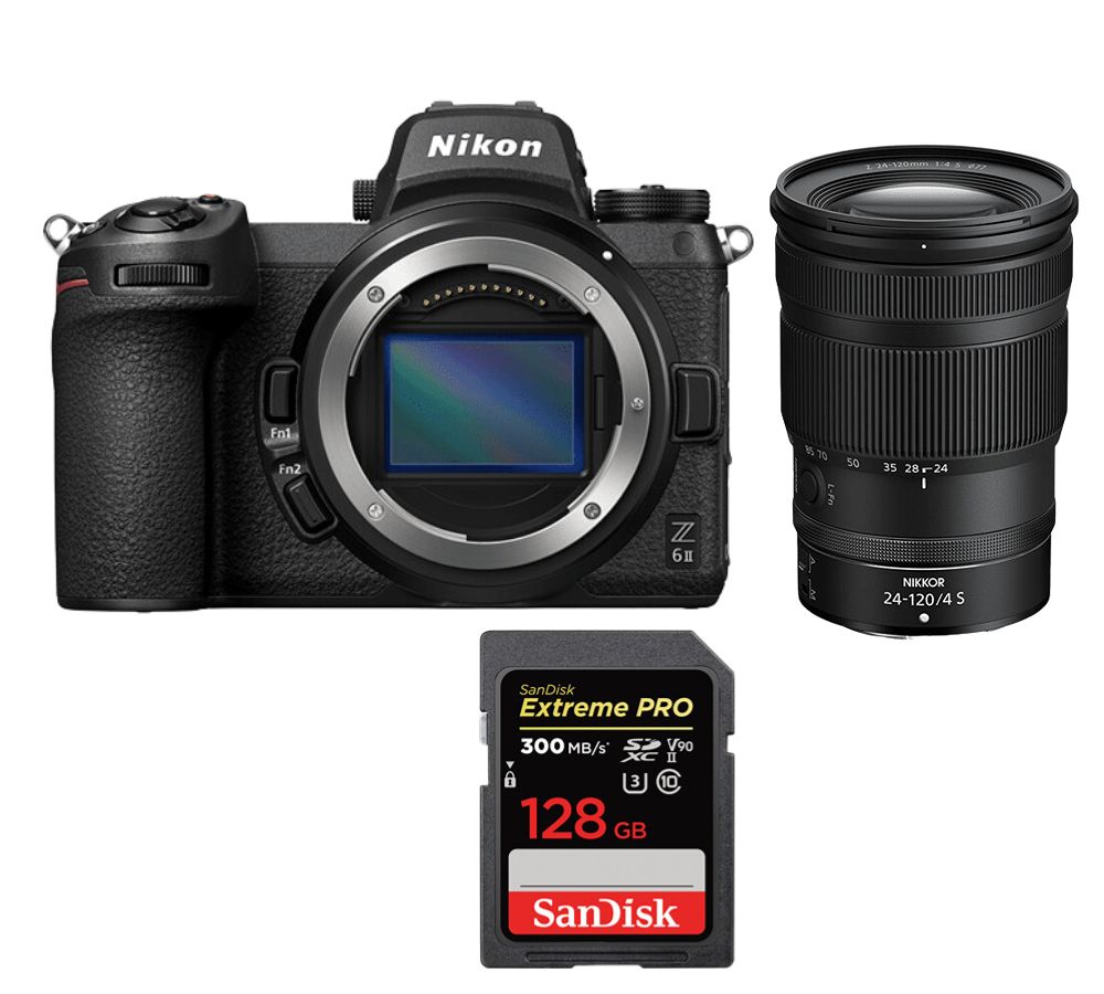 Nikon Z6 II Kit with Z 24-120mm f/4 S Lens and SanDisk 128GB Extreme Pro SDXC UHS-II U3 300MB/s
