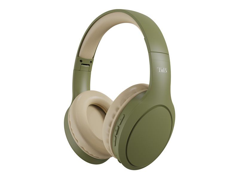 TNB Tonality Wireless Bluetooth Headphones with Microphone - Olive/Sand