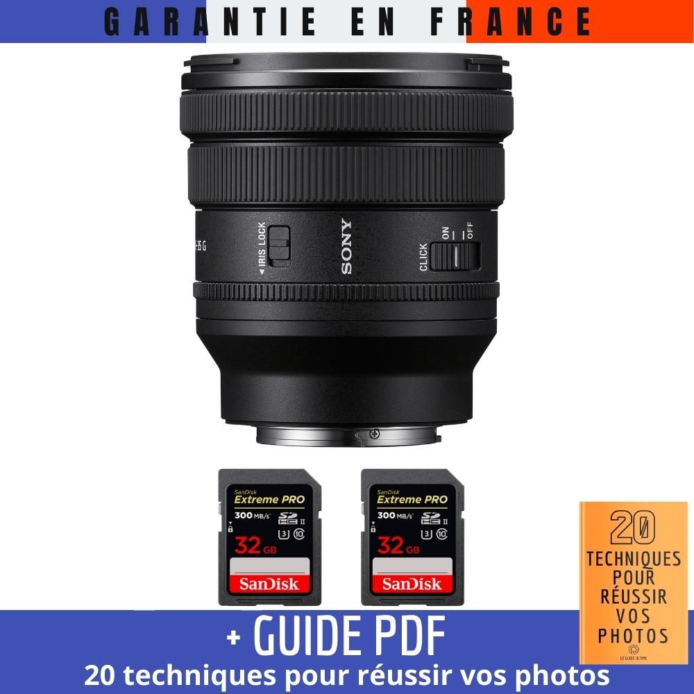 Sony FE 16-35mm PZ F4 G Lens + 2 SanDisk 32GB Extreme PRO UHS-II SDXC Cards + '20 TECHNIQUES FOR SUCCESSFUL PHOTOS' Guide