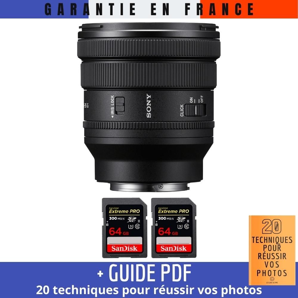 Sony FE 16-35mm PZ F4 G Lens + 2 SanDisk 64GB Extreme PRO UHS-II SDXC Cards + '20 TECHNIQUES FOR SUCCESSFUL PHOTOS Guide
