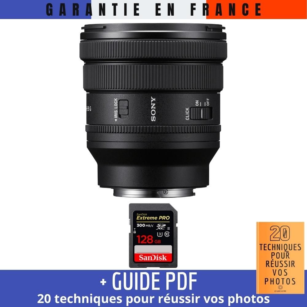 Sony FE 16-35mm PZ F4 G Lens + 1 SanDisk 128GB Extreme PRO UHS-II SDXC Card + '20 TECHNIQUES POUR RÉUSSIR VOS PHOTOS' Guide
