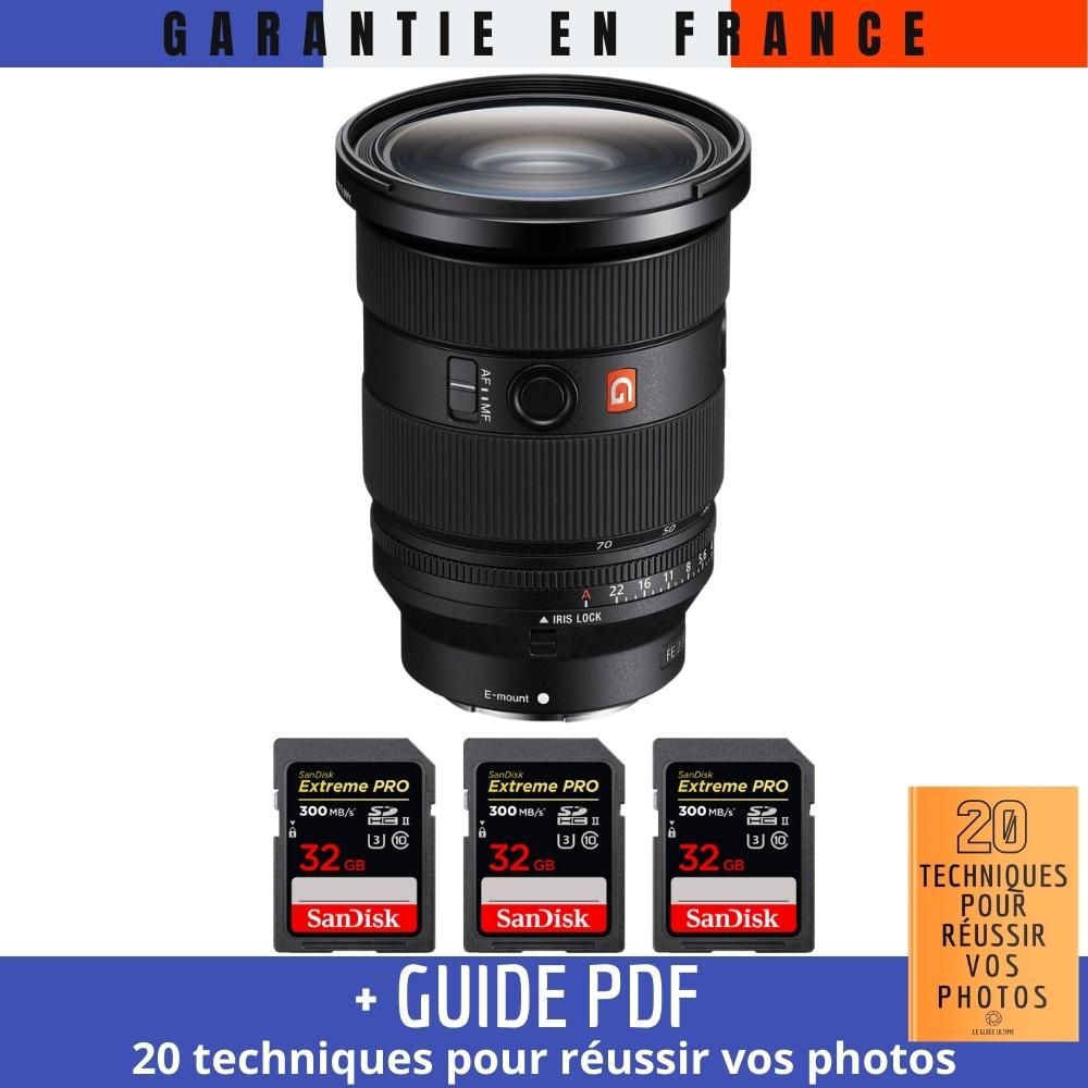 Sony FE 24-70mm F2.8 GM II Lens + 3 SanDisk 32GB Extreme PRO UHS-II SDXC Cards + '20 TECHNIQUES FOR SUCCESSFUL PHOTOS' Guide