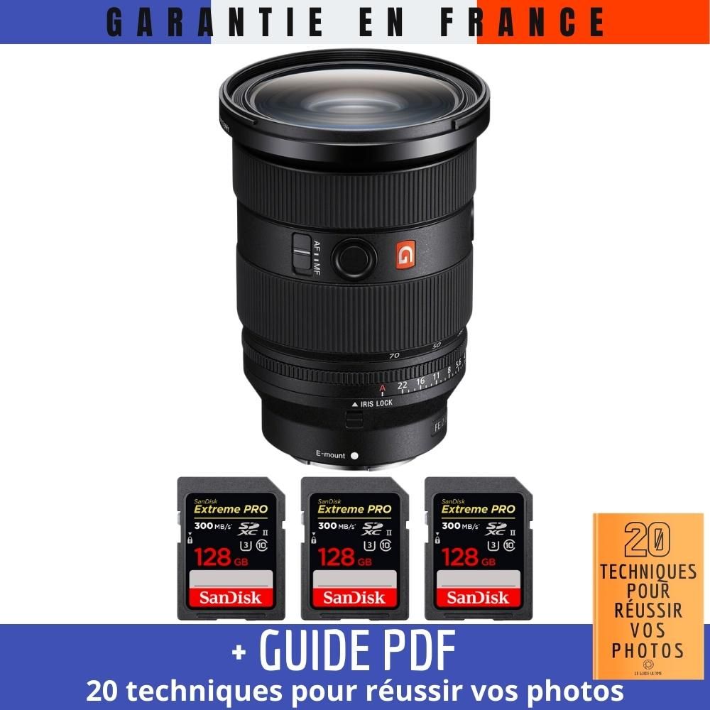Sony FE 24-70mm F2.8 GM II Lens + 3 SanDisk 128GB Extreme PRO UHS-II SDXC Cards + '20 Techniques for Succeeding in Photography' Guide