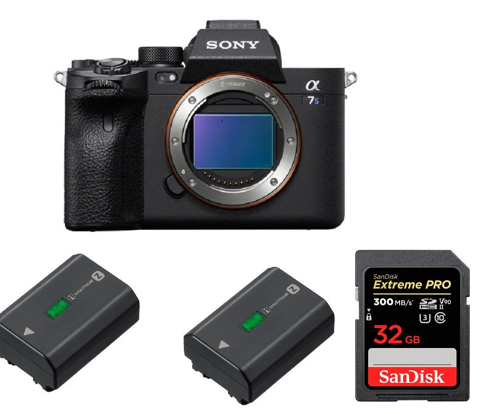 Sony Alfa a7S III Nu + Tarjeta SanDisk 32GB Extreme PRO UHS-II SDXC 300 MB/s + 2 Baterías Sony NP-FZ100