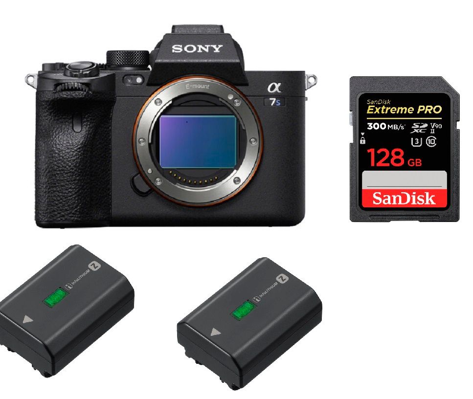 Sony Alpha a7S III Nu + Tarjeta SanDisk 128GB Extreme PRO UHS-II SDXC 300 MB/s + 2 Pilas Sony NP-FZ100