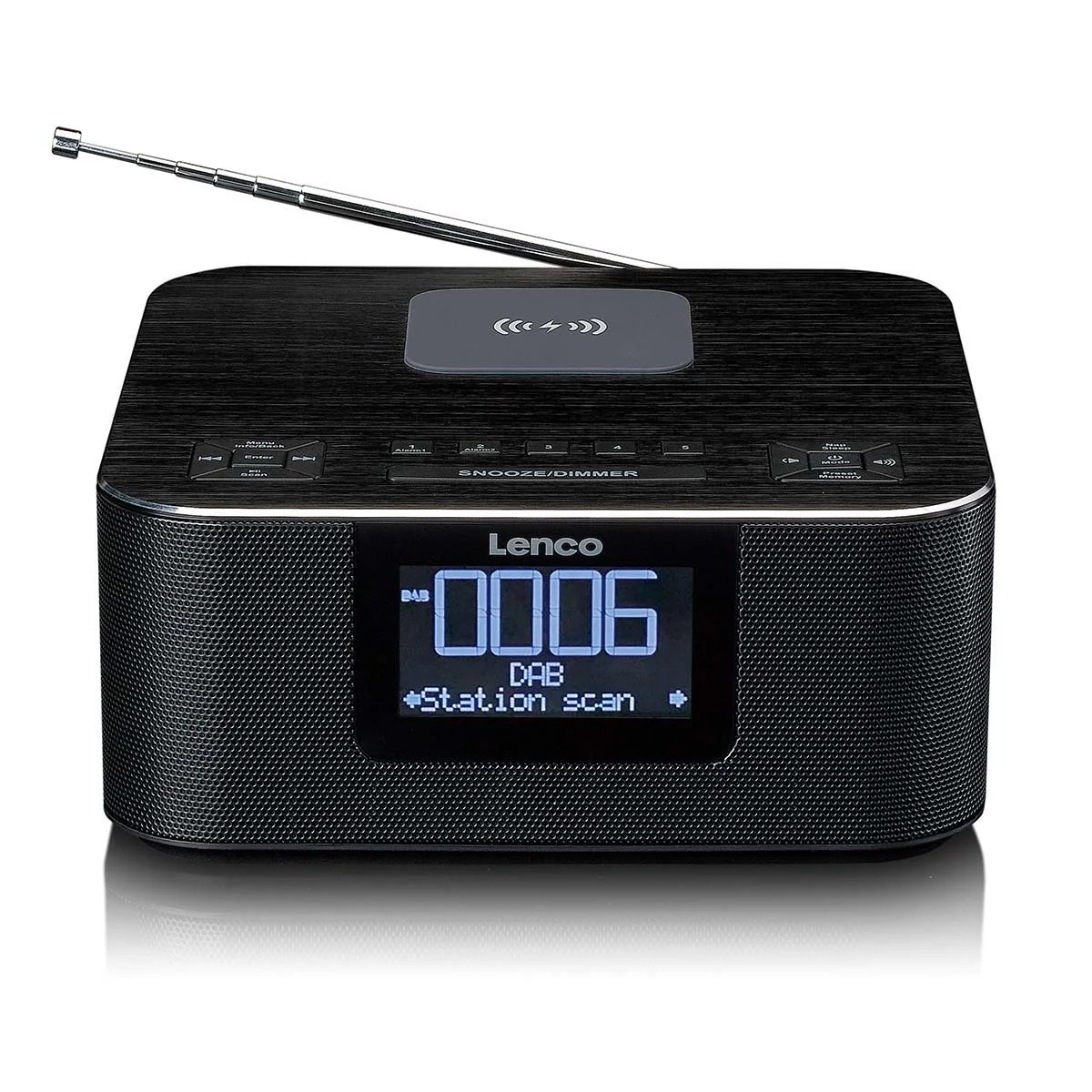 Lenco CR-650BK - DAB+ Digital Radio with Bluetooth and Wireless Charging, Black