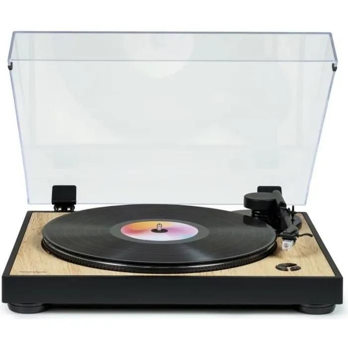 Thomson TT300 Auto-Stop Record Player with Wood Finish