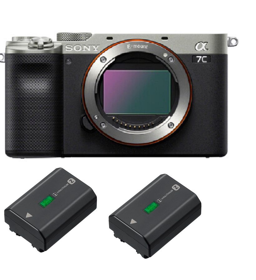 Sony Alpha a7C Argent Nu+ 2 (24,2 MP, 2x NP-FZ100)