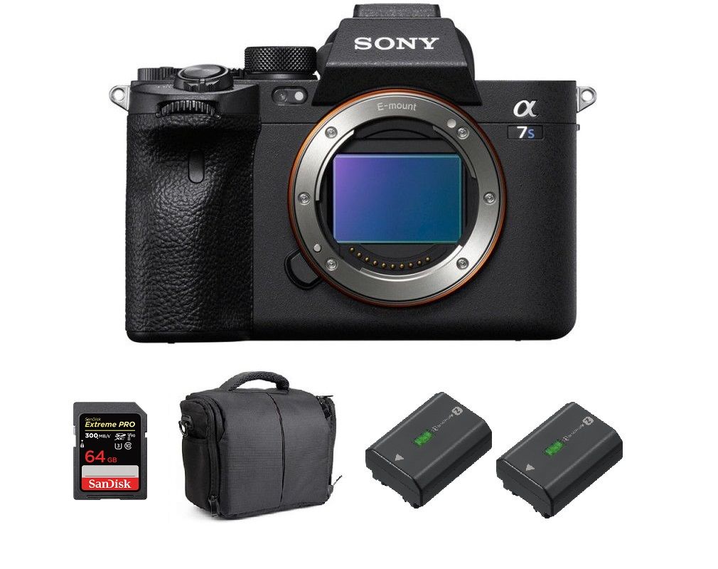 Appareil photo Sony Alpha a7S III Nu + Carte SD SanDisk 64 Go Extreme PRO UHS-II 300 Mo/s + 2 Batteries Sony NP-FZ100 + Sac