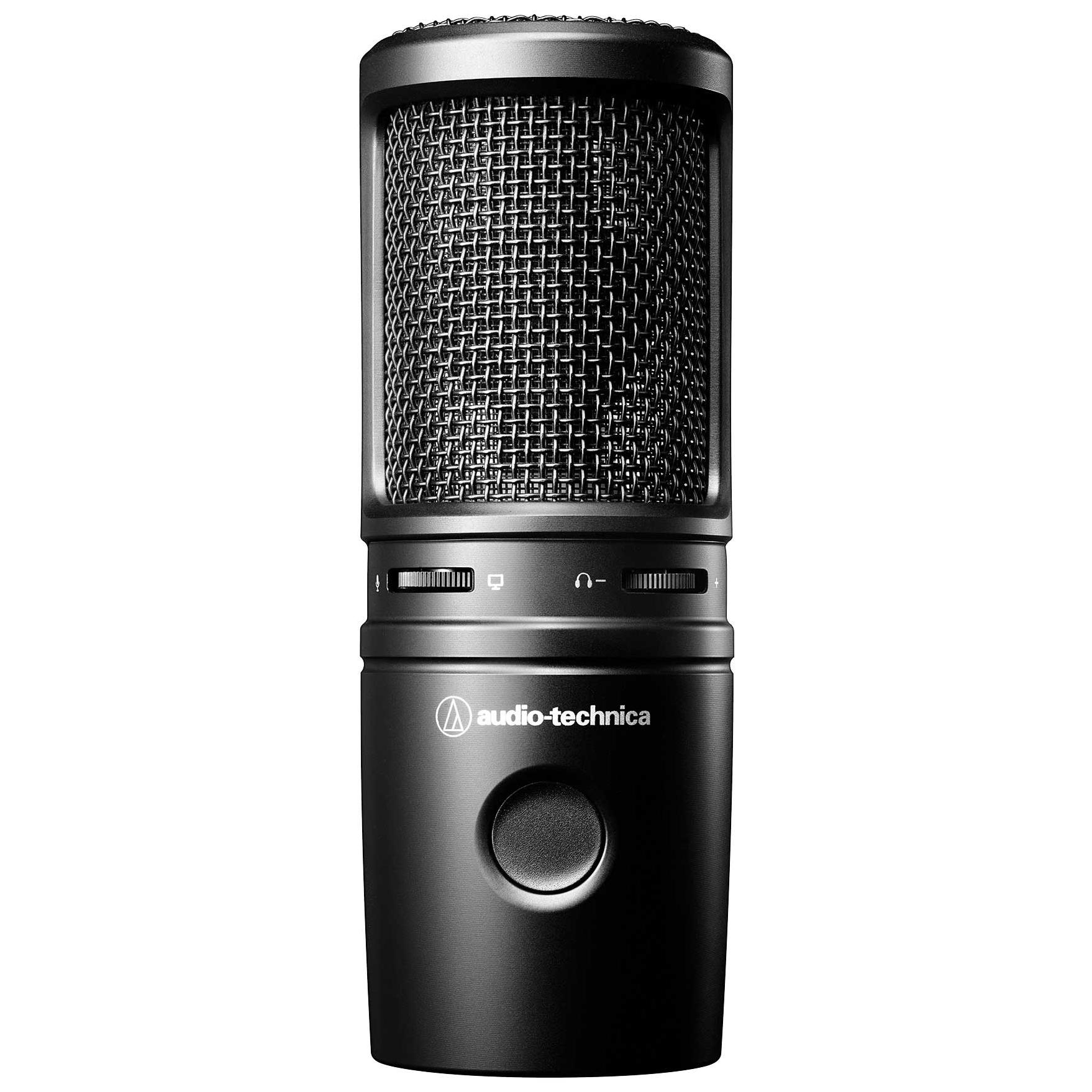 Audio-Technica AT2020USB-X USB Electret Microphone - Cardioid - 24-bit/96 kHz - Headphone Output - PC/Mac
