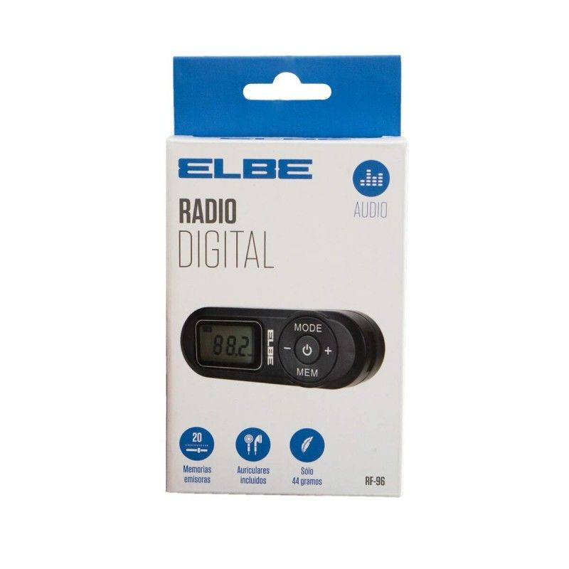 ELBE RF96 Digital Portable Radio - Black FM Mini