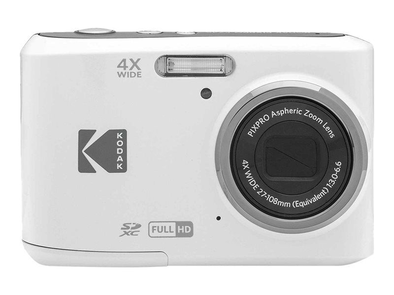 Appareil photo numérique Kodak PIXPRO Friendly Zoom FZ45 - Compacte - 16,3 mégapixels - 1080p/30 images par seconde - Zoom optique 4x 63 Mo - Blanc