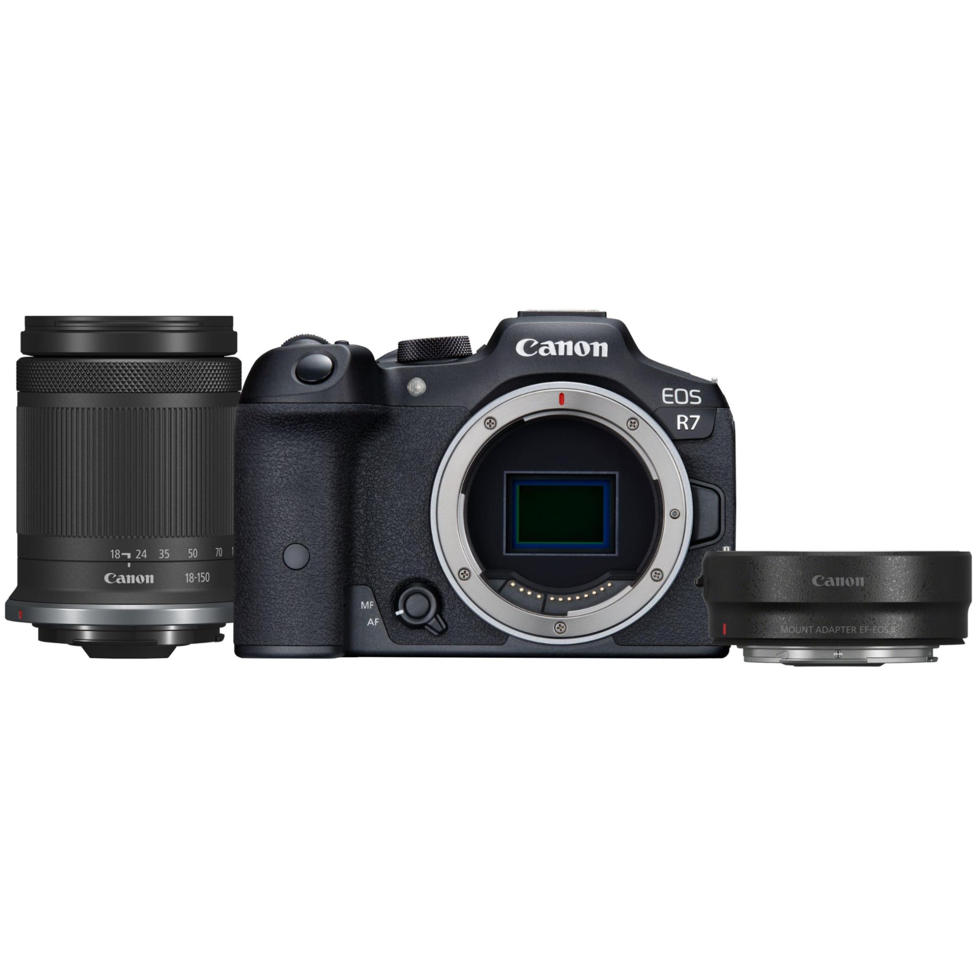 Canon EOS R7 - Digital Camera - Mirrorless - 32.5MP - 4K/60fps - 8.3x Optical Zoom RF-S 18-150mm F3.5-6.3 IS STM - Wi-Fi, Bluetooth