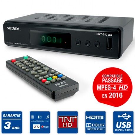 Receptor/decodificador TNT HD terrestre Sedea