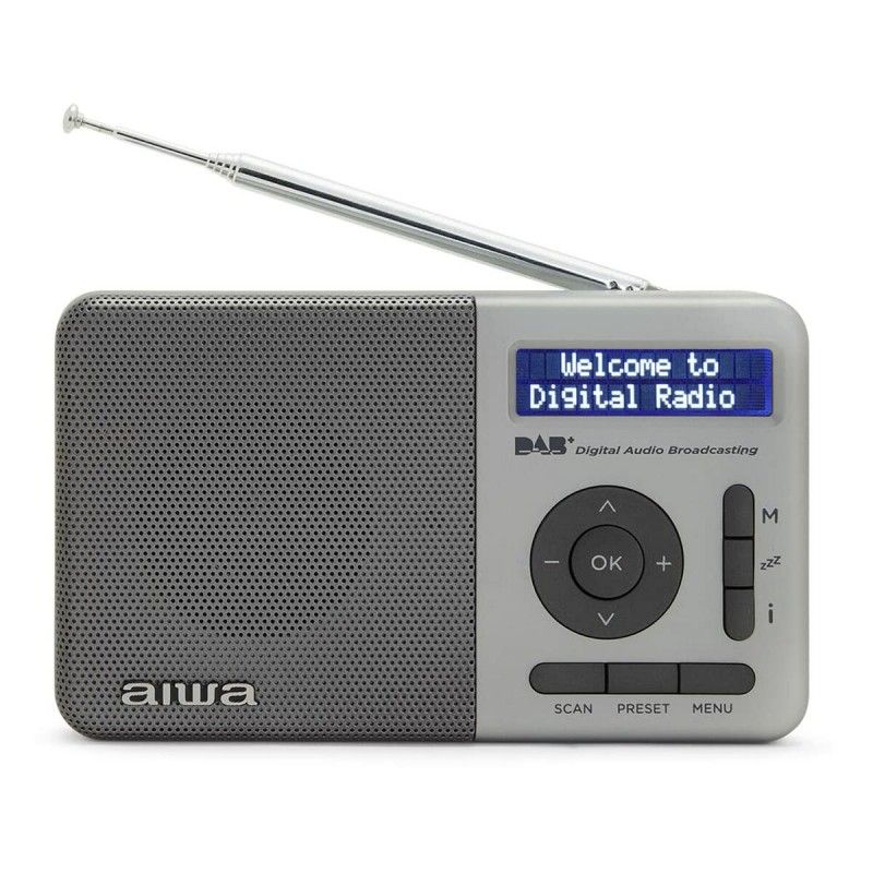 Aiwa RD40DABTN Digital Portable Radio, Grey (FM DAB+)