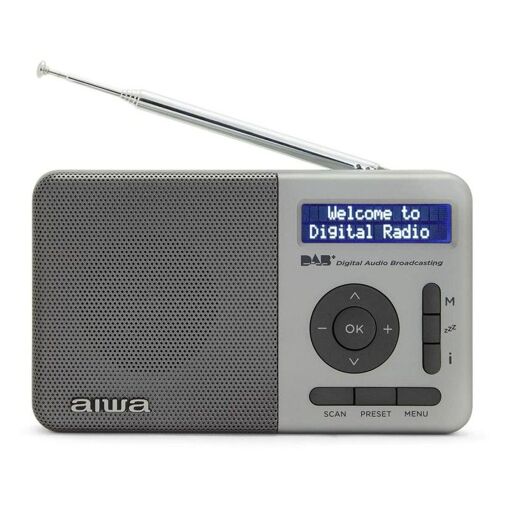 Aiwa RD40DABTN Digital Portable Radio, Grey (FM DAB+)