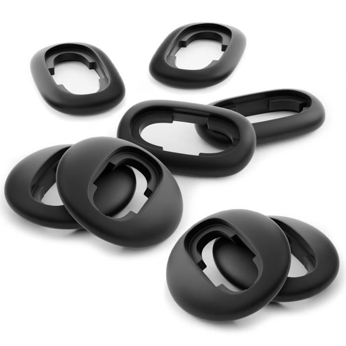 OKULI Silicone Ear Tips for Samsung Galaxy Buds Live Headphones (8 Pack, Black, Large and Small Sizes)