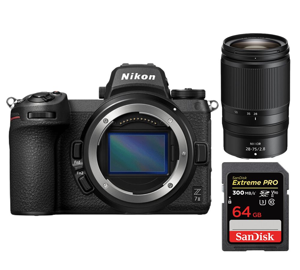 Nikon Z7 II Mirrorless Camera + Nikon Z 28-75mm f/2.8 NIKKOR Lens + SanDisk 64GB Extreme Pro SDXC UHS-II Card