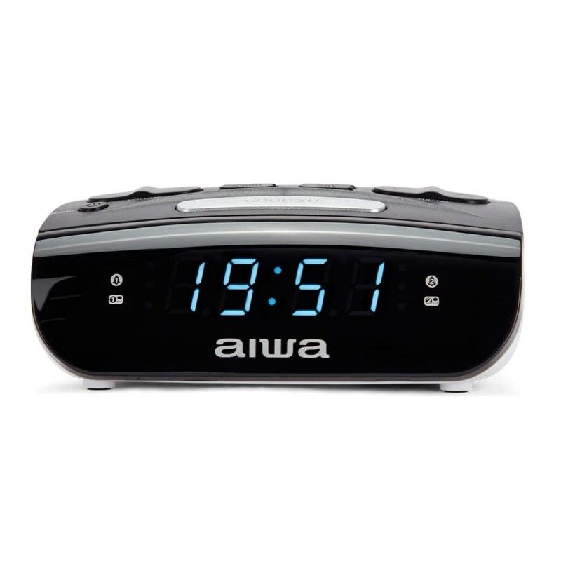 Aiwa CR15 AM/FM Radio-Alarm Clock, Black