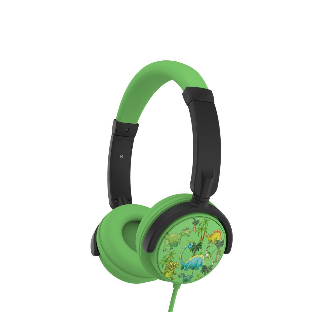 WE Kids Headphone Dino (3-10 years) Adjustable & Rotatable, 85dB Limit Jack 3.5mm, 2nd Headset Connection