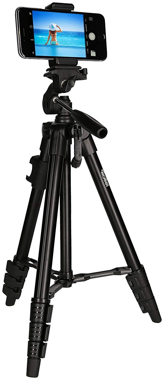 Rollei Traveler 22638 Action Camera & Smartphone Tripod, Black
